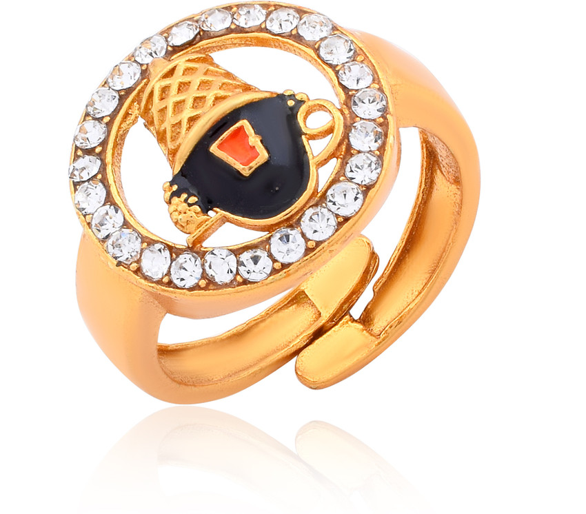 Mahakaal Jewels Gold Plated CZ Studd Tirupati Balaji Sri