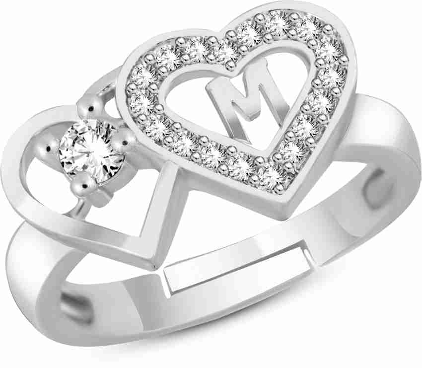 Platinum rings with on sale letters