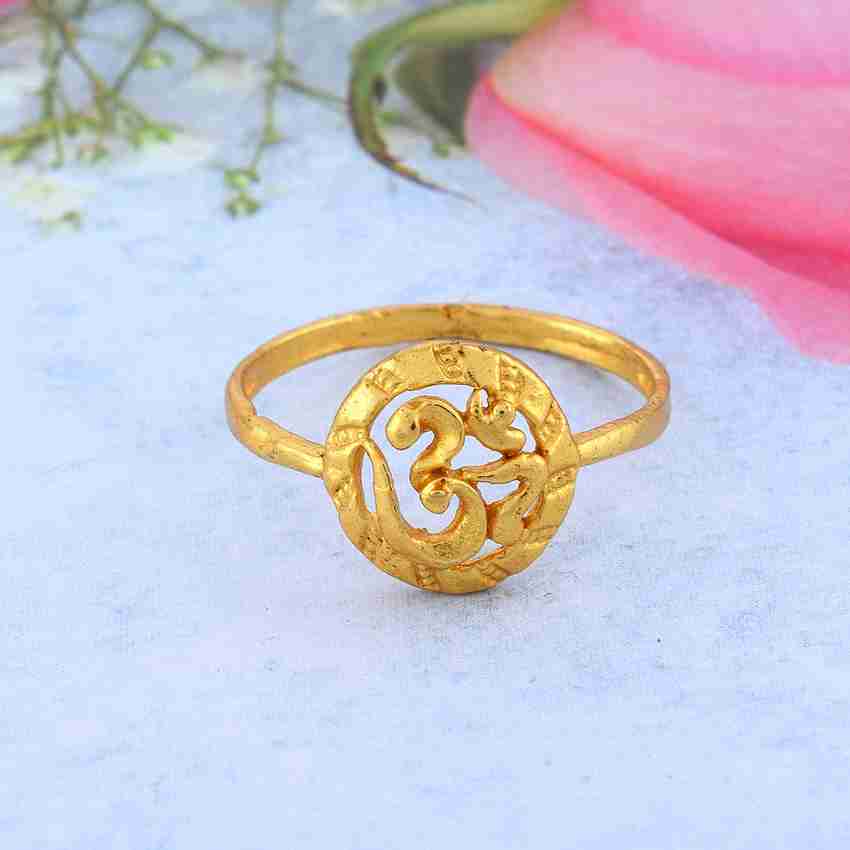 DULCI Gold Plated Brass Om aum Finger Ring Jewelry For Unisex Brass Gold Plated Ring Price in India Buy DULCI Gold Plated Brass Om aum Finger Ring Jewelry For Unisex Brass