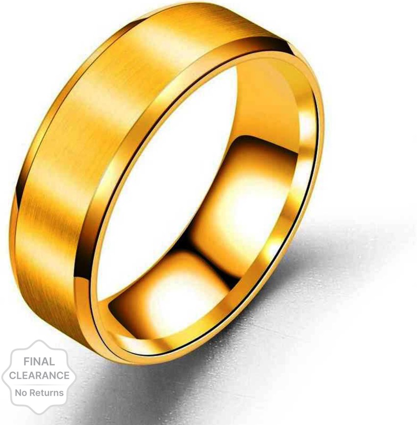 Meenaz Golden Mens Boys Style Gold Finger Ring Only Valentine Gift Smart  Fashion Jewellery Traditional Collection Propose Lovers Fancy Party Wear  Stylish Latest Design Model Heart King Couples Love Silver Platinum Mens