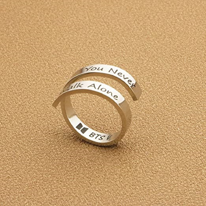 University Trendz Stainless Steel BTS Member Silver Colour V ring Stainless Steel Ring Price in India Buy University Trendz Stainless Steel BTS Member Silver Colour V ring Stainless Steel Ring Online