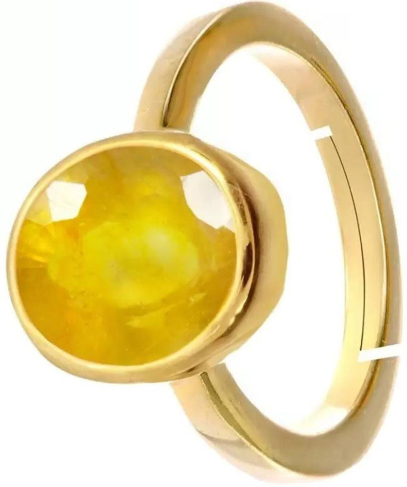 EVERYTHING GEMS 11.00 Ratti 10.00 Carat Pukhraj Original Certified Yellow Sapphire Gemstone Brass Sapphire Gold Plated Ring Price in India Buy EVERYTHING GEMS 11.00 Ratti 10.00 Carat Pukhraj Original ...