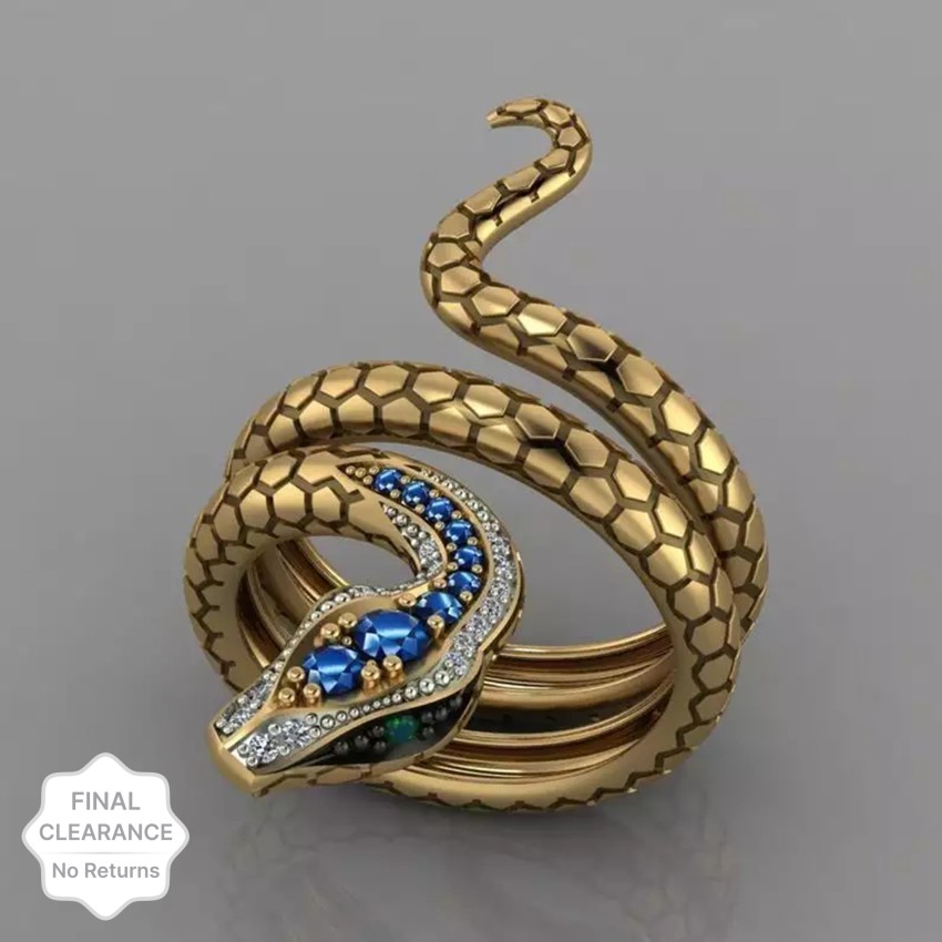 Gold snake deals ring