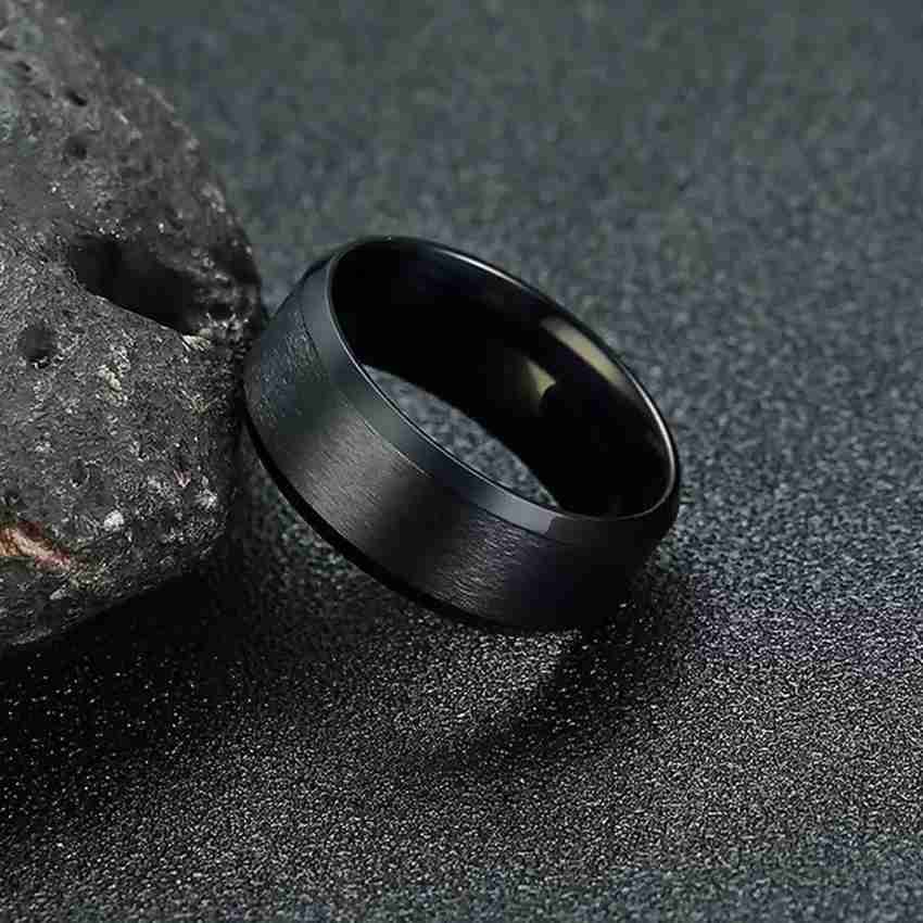 Plain black ring sale