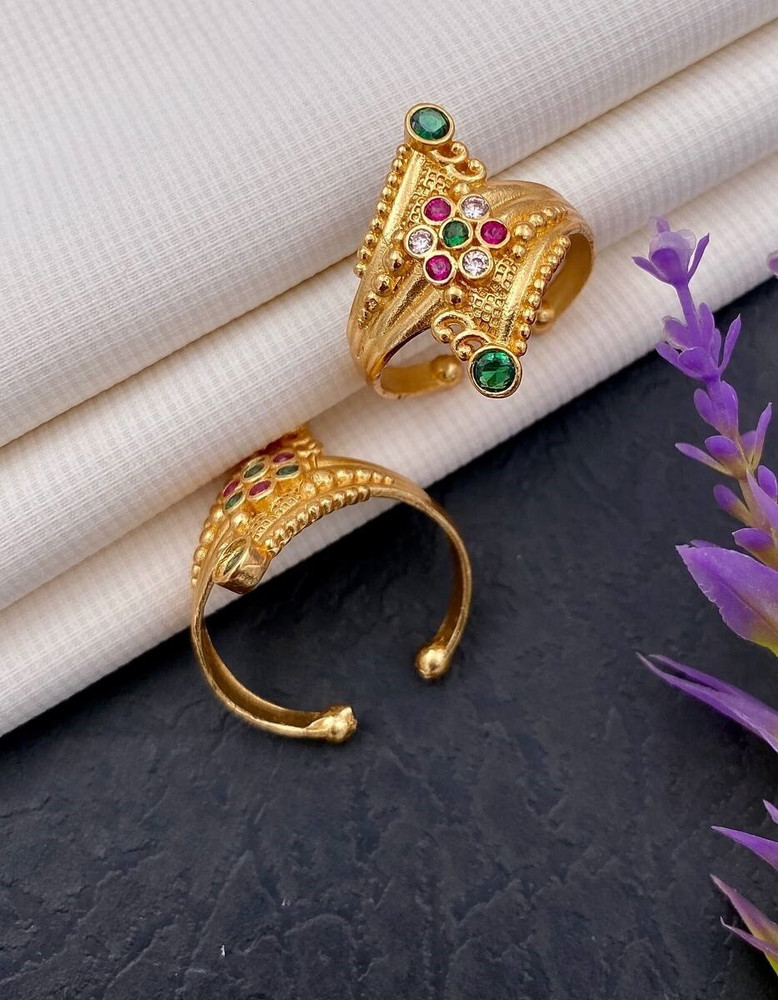 MANSIJEWELS 1 Gram Gold Adjustable Ring For Women and Girls. Brass Cubic Zirconia Gold Plated Ring Price in India Buy MANSIJEWELS 1 Gram Gold Adjustable Ring For Women and Girls. Brass