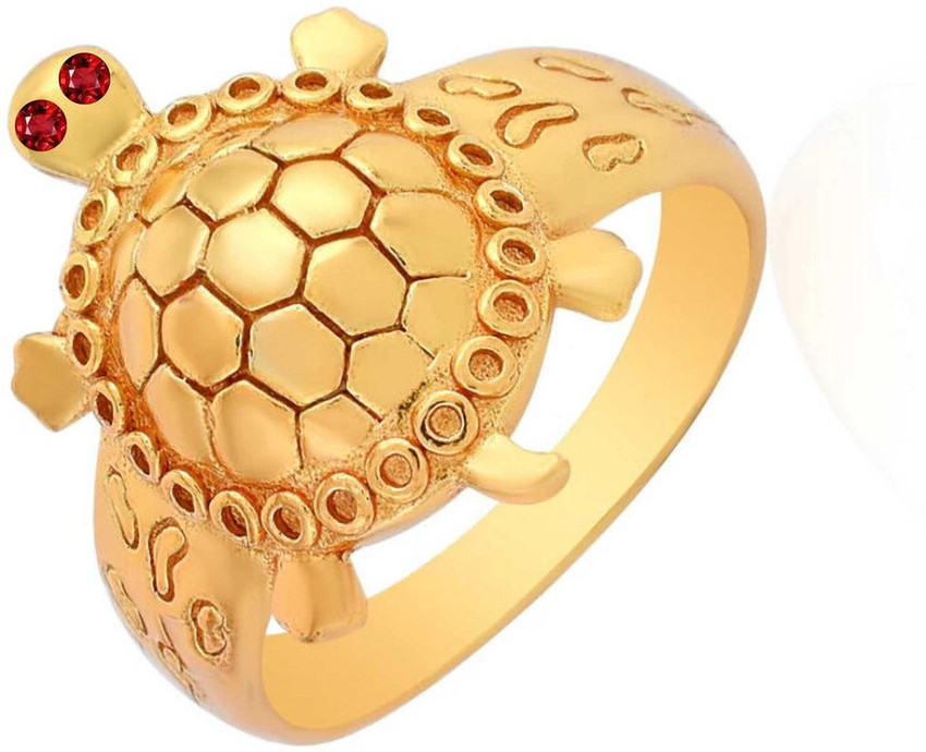 Tortoise gold ring for men outlet