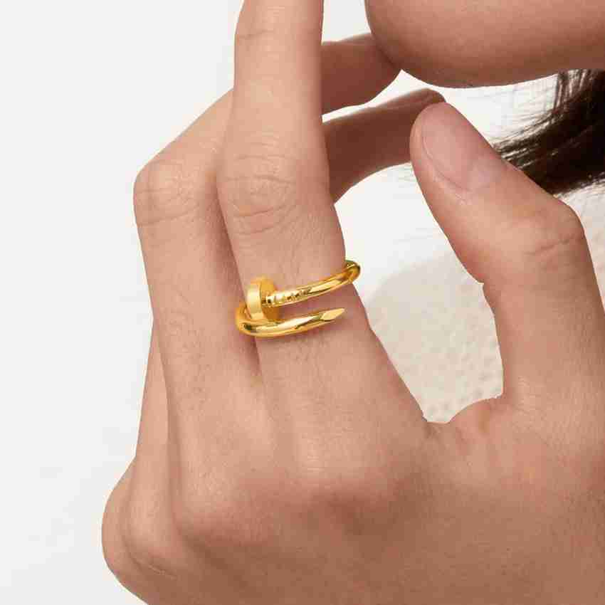 Bent nail ring top