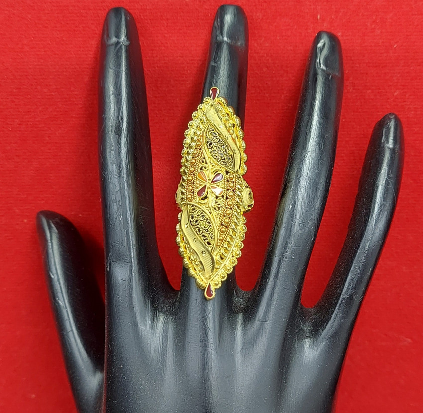 Gold full finger ring for ladies cheap
