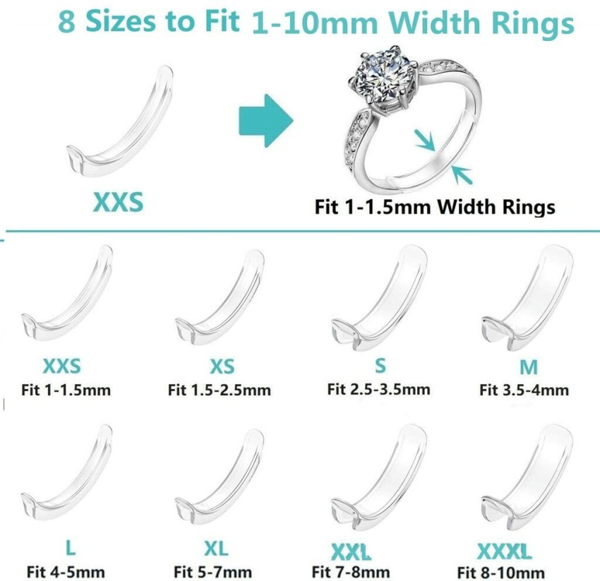 4/8pcs/Set 3.5/5mm Spiral Based Ring Size Adjuster Guard