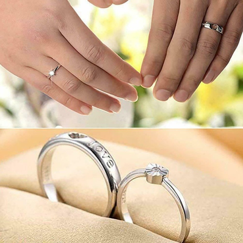 Promise Couple 925 sterling cheapest silver Rings for Lovers Engagement Band Valentine Gift Sets Jewelery for Men and Women Girlfriends Boyfriends...