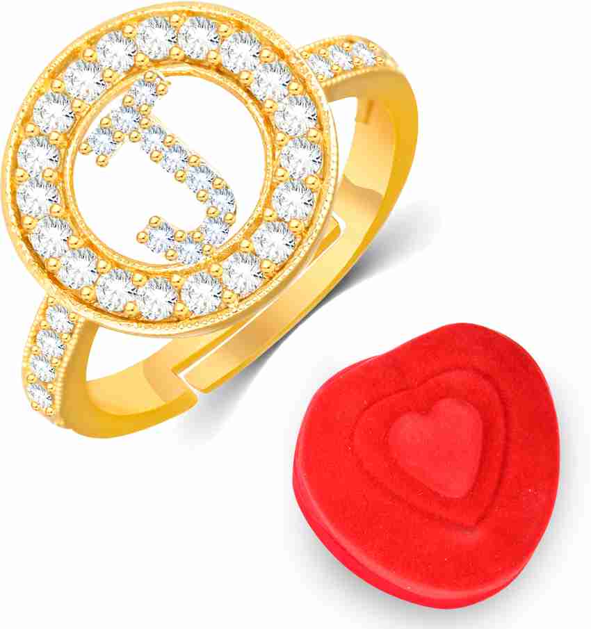 MEENAZ Gold ring rose party lovers girlfriend love couple