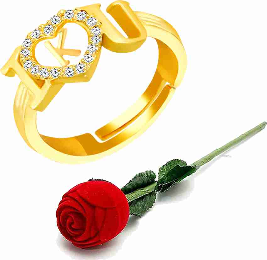 Divastri Rings for women girls combo heart love valentine ring K