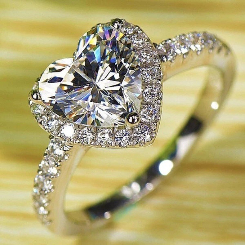 Heart shaped online diamond ring price
