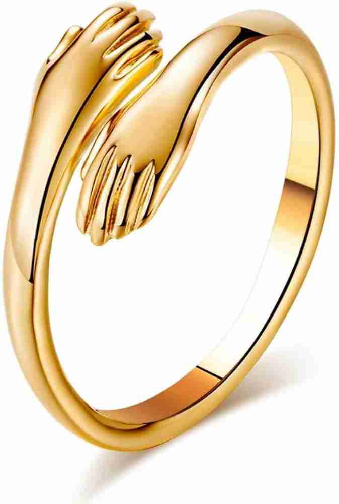 Gold hug online ring