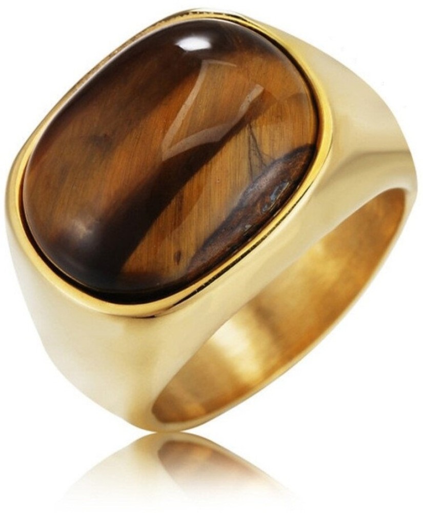 Tiger eye stone ring finger sale