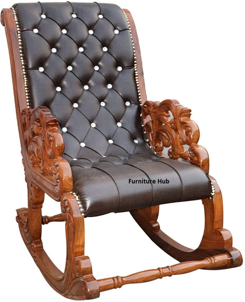 FURNITUREHUB Handcrafted Carving Relaxation Modern Royal Rocking
