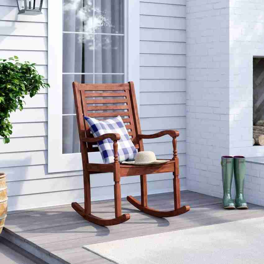 Bhagwant Eythia Solid Wood 1 Seater Rocking Chairs Price in India