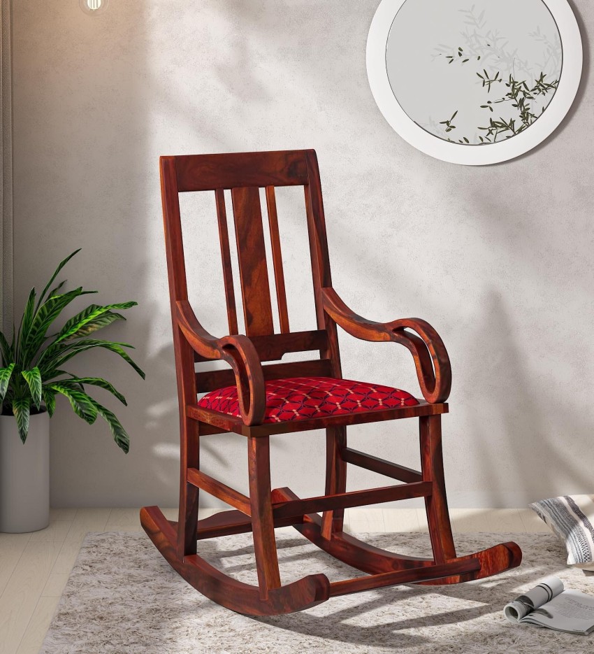 Bhagwant Fritto Solid Wood 1 Seater Rocking Chairs Price in India