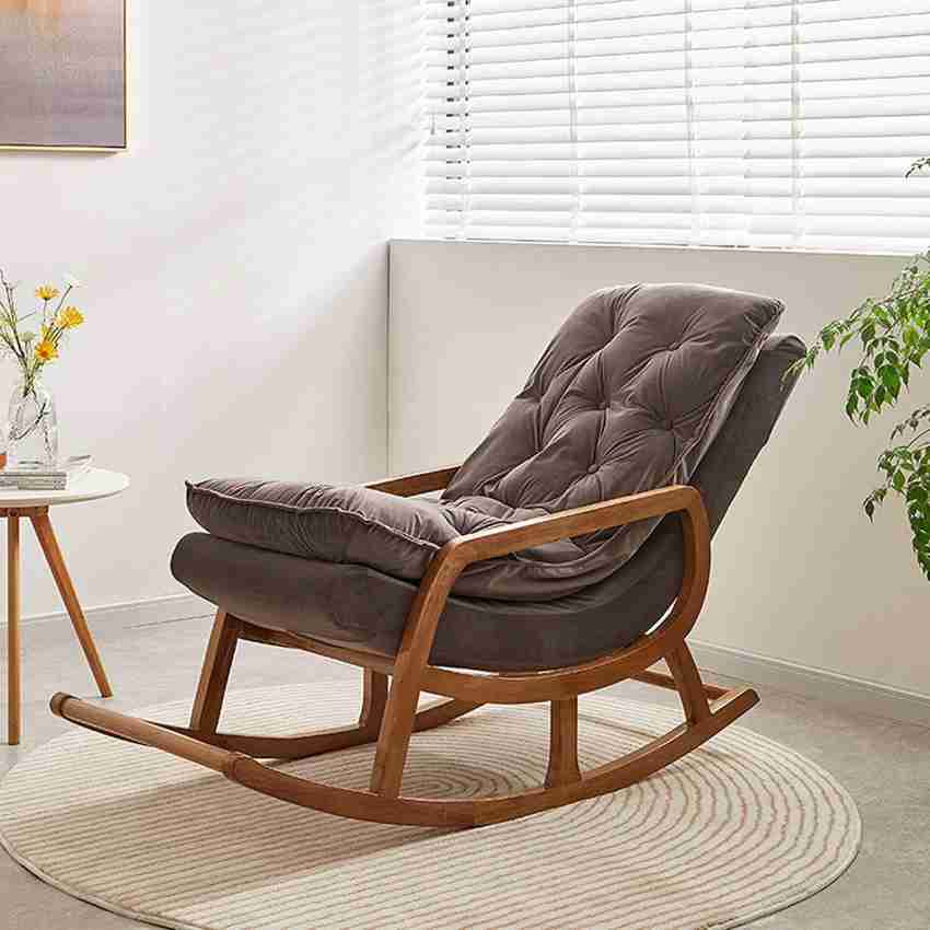 India wood mart Sheesham Wood Rocking Chair Wooden Rolling Chair