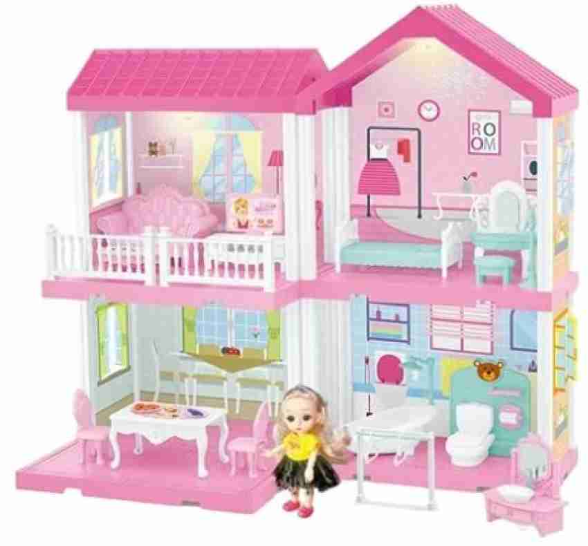 Plastic barbie doll deals house