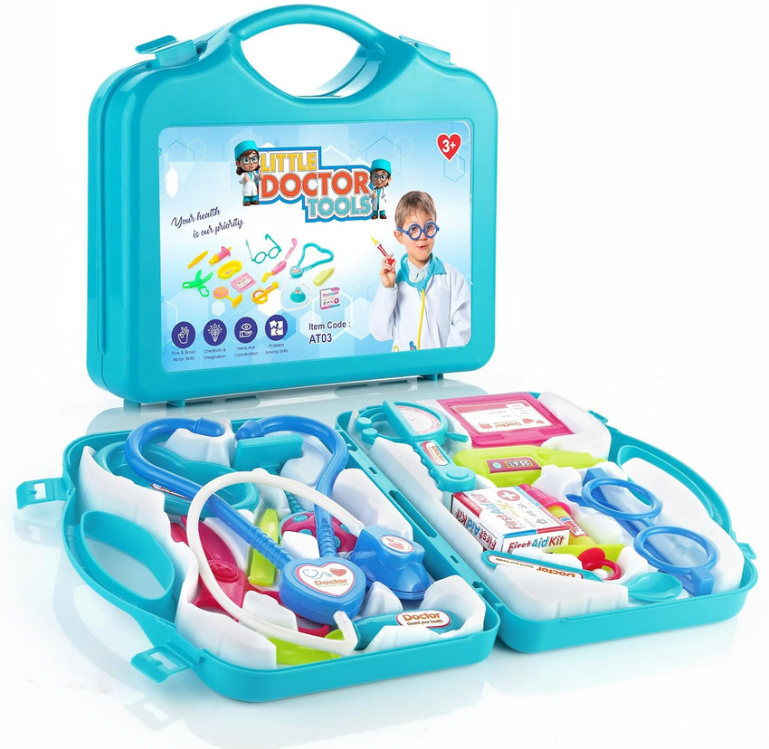 KELOSK Doctor Set for Kids Pretend Play Doctor Kit for Kids Role Play Toy for Kids Doctor Set for Kids Pretend Play Doctor Kit for Kids Role Play Toy for Kids