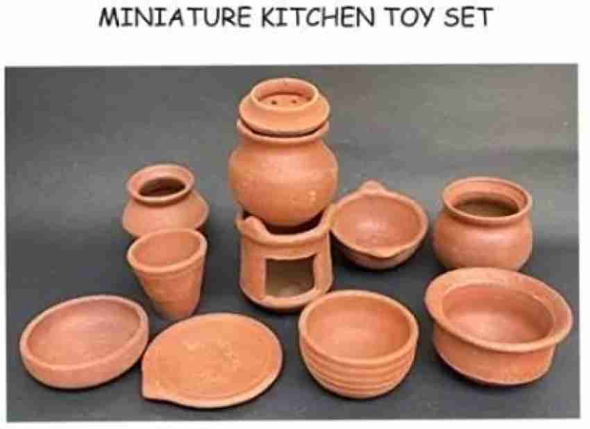 DACWIN Terracotta clay Mitti ke bartan Miniature kitchen choppu jaaman set Terracotta clay Mitti ke bartan Miniature kitchen choppu jaaman set Buy Toy toys in India. shop for DACWIN products in India