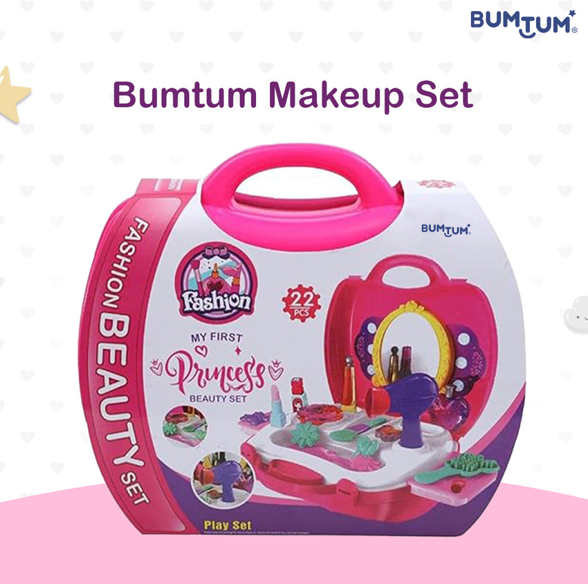 BUMTUM Pretend Play Beauty Baby Doll Make Up Set With Mirror