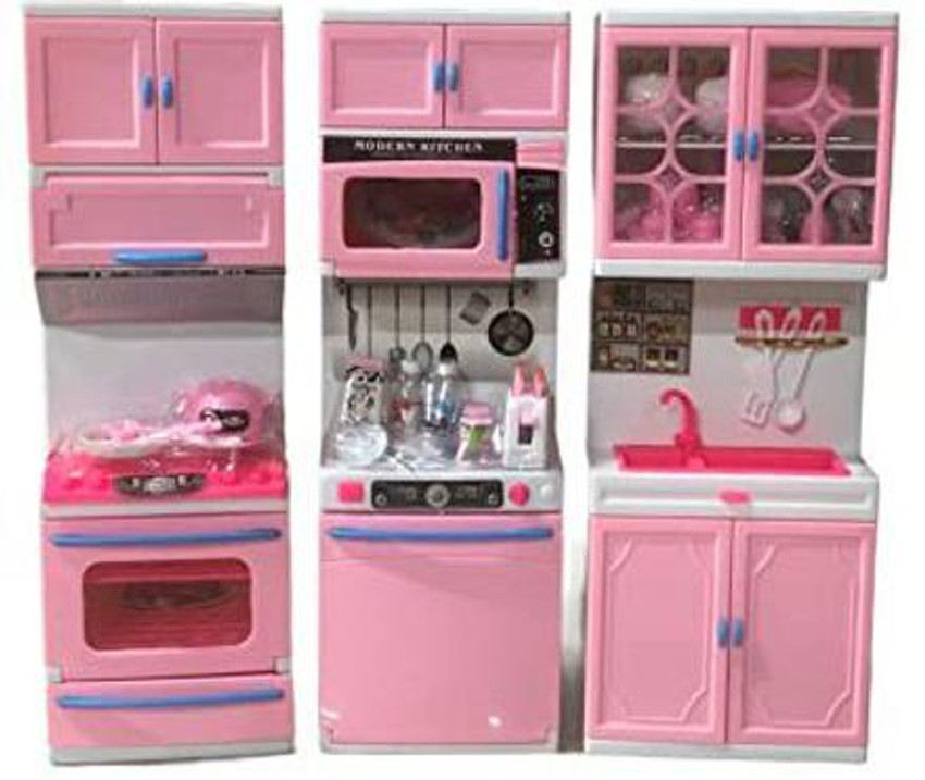 ZONCARE COLLECTION Play Kitchen Set Toy for Girl Modular Kitchen Set Toy for Girl Kid Play Kitchen Set Toy for Girl Modular Kitchen Set Toy for