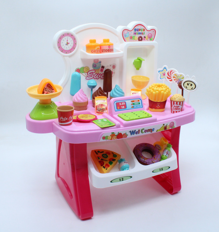 AD MART Supermarket Shop Mini Market 37 Pieces Play Toy Set with Light Kids Supermarket Shop Mini Market 37 Pieces Play Toy Set with Light Kids shop for AD MART