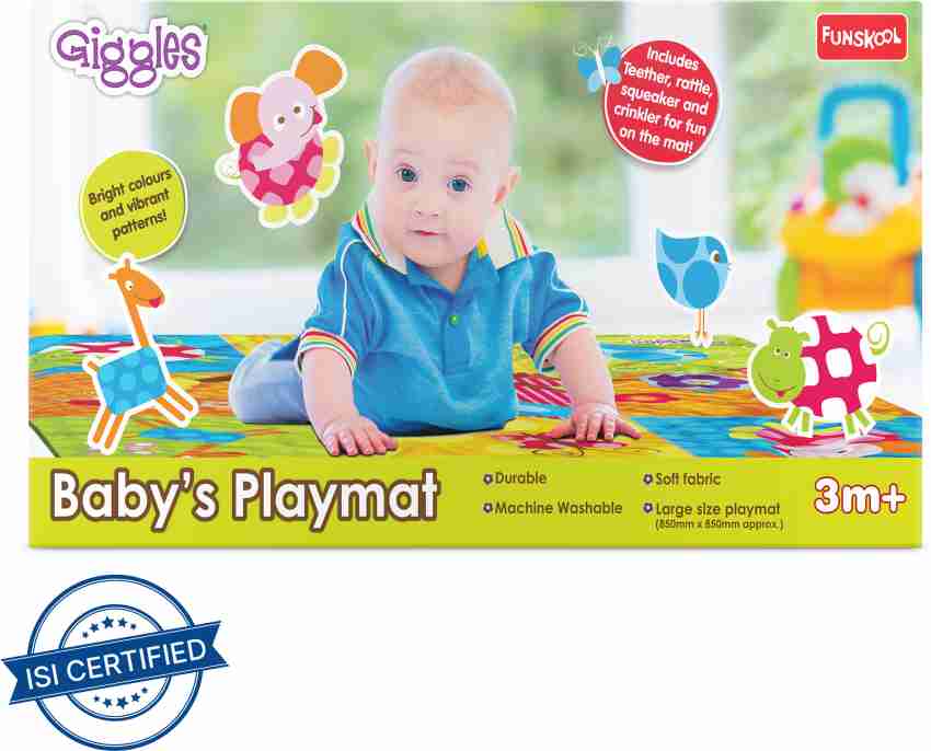 Funskool-Giggles BABY'S PLAY MAT , Soft fabric, vibrant patterns