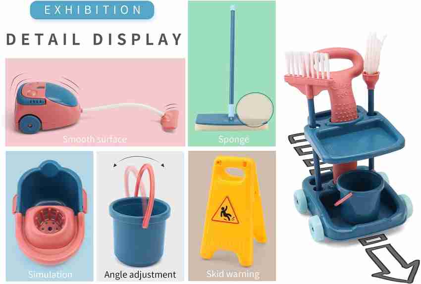 Childrens mop best sale and bucket set