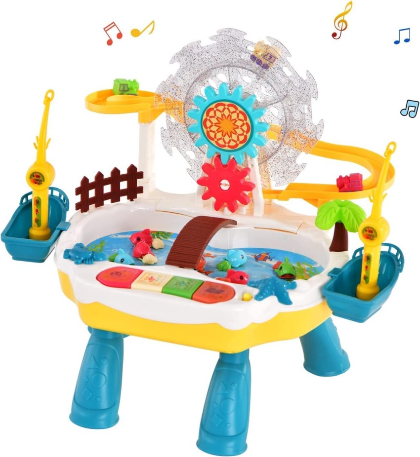 Happy Hues Musical Fishing Game Toys for Kids -Fishing Toy Set