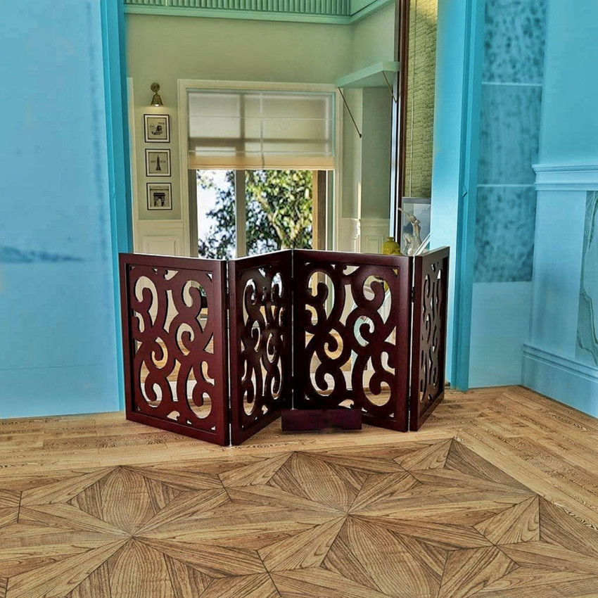 Wooden carved sales pet gate