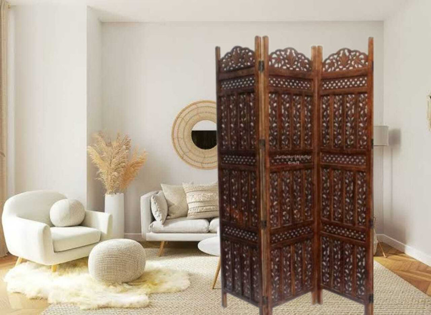 Artistic Interior Crafts Wooden Partition for Living Room and 6