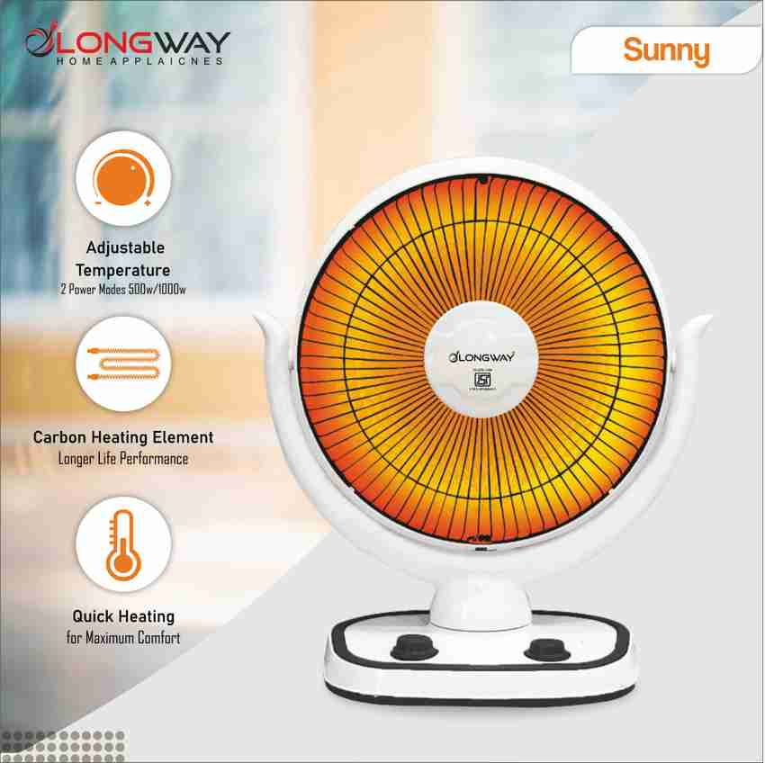 Longway Sunny Sun Room Heater 1000W Carbon Room Heater Price in India - Buy  Longway Sunny Sun Room Heater 1000W Carbon Room Heater online at  Flipkart.com