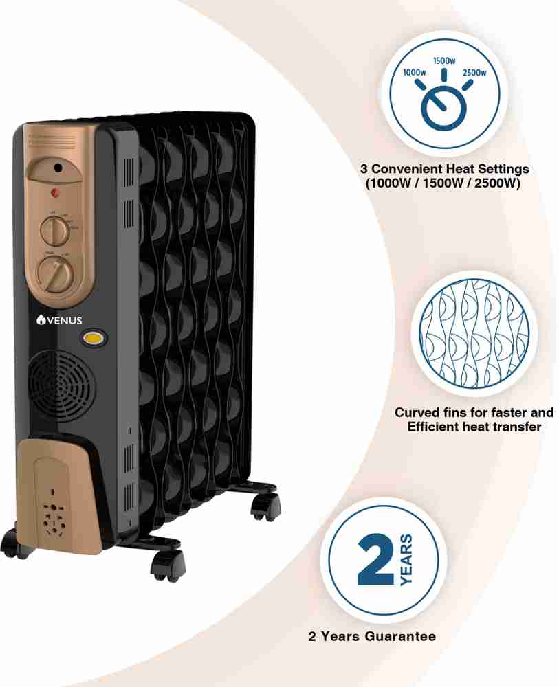 Venus OFR-9F Oil Filled Room Heater Price in India - Buy Venus OFR-9F Oil  Filled Room Heater online at Flipkart.com