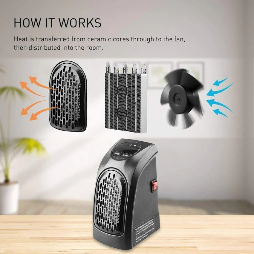 ZVR Air Warmer Blower Fan Handy Room Heater Mini Portable Electric