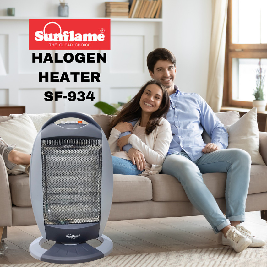 Sunflame SUN-HEATER-SF-934 Electric Halogen Room Heater SF 934 - Max 1200w  - Auto Rotational - Safety Grill Halogen Room Heater Price in India - Buy  Sunflame SUN-HEATER-SF-934 Electric Halogen Room Heater SF