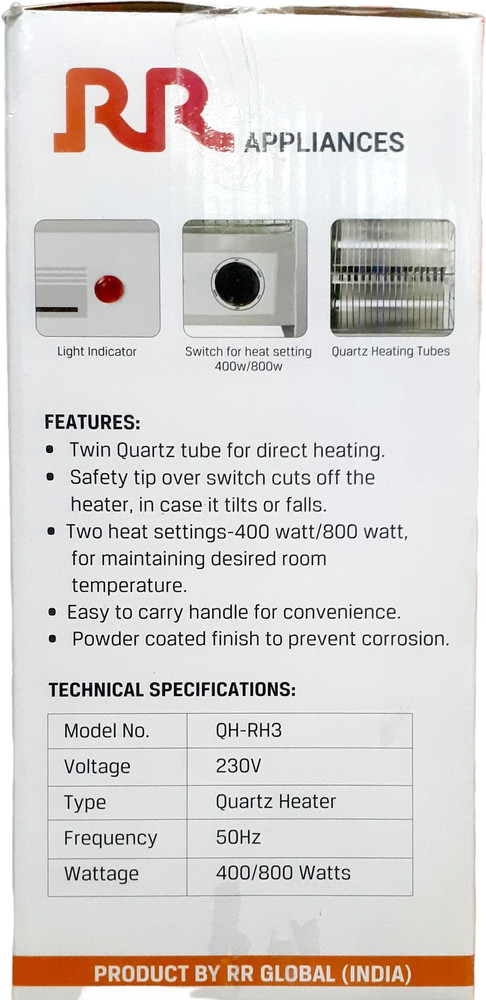 RR RH3 Quartz Room Heater Price in India - Buy RR RH3 Quartz Room Heater  online at Flipkart.com
