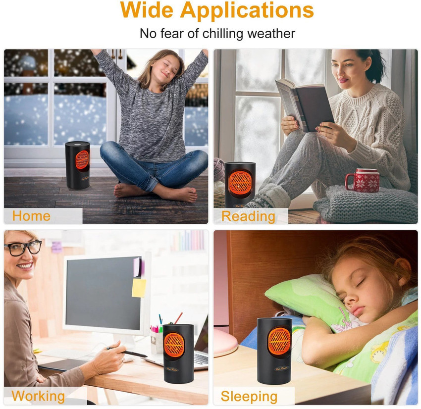 ZVR Floor Desktop Electric Mini Fan Heater Room Air Warmer Fast