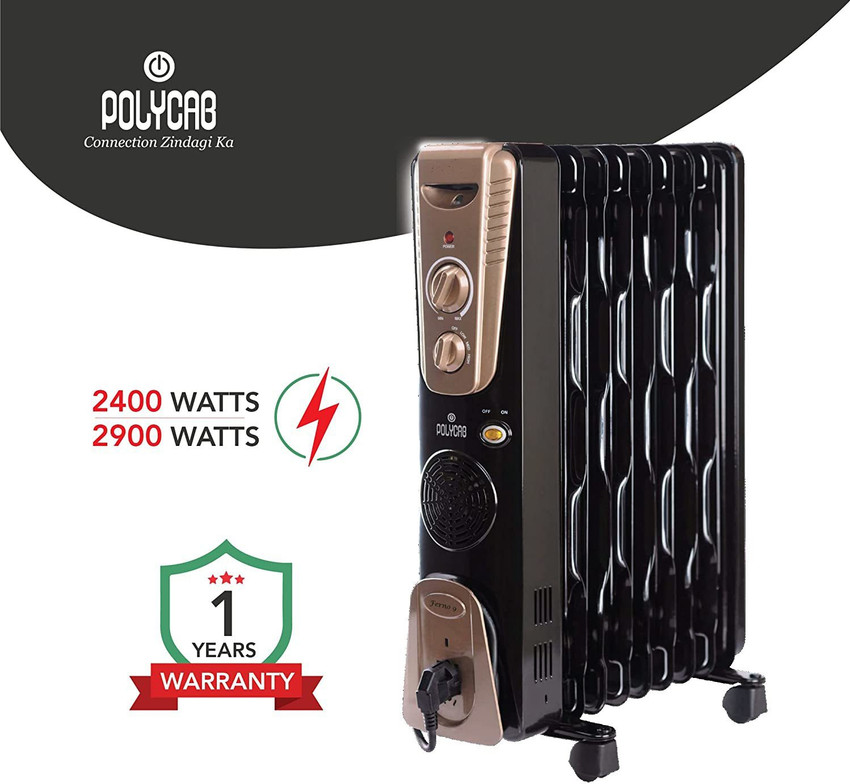 Polycab OFR Room Heater, 13 Fin 2900 W Oil Filled Radiator with 400 Watts  PTC Fan Heater Oil Filled Room Heater Price in India - Buy Polycab OFR Room  Heater, 13 Fin