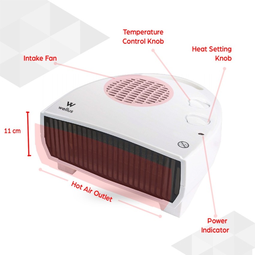 Wellus Heat Blaze 2000W Portable Classic Fan Room Heater Price in