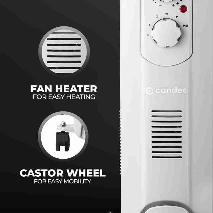 Candes 29000W 11 Fins White OFR Room Heater with PTC Radiator Fan,  11FINOFRH1CC