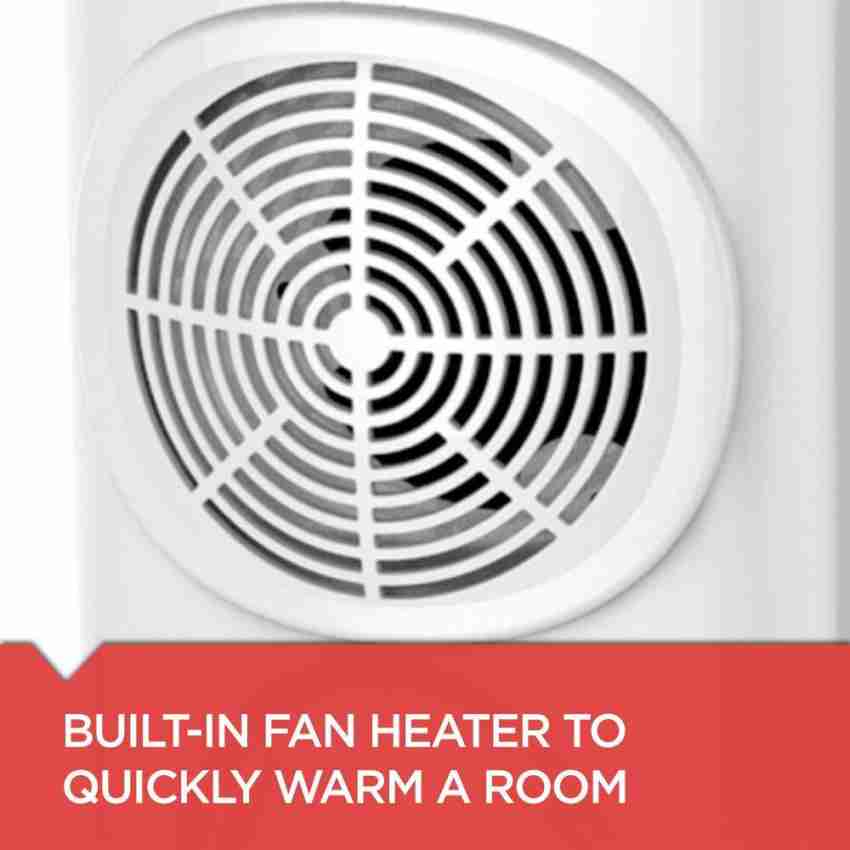 Black + Decker 2500 Watts Ofr 9 Fin, Fan Forced Oil Filled Radiator Room  Heater (White) - Velan Store