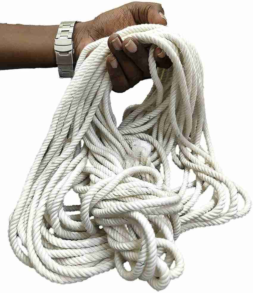 Desh ka bazaar Hand Made Pure Cotton Rope Natural Rope (25 Mtrs 6 Mm 82  Feet) for (Macrame) White - Buy Desh ka bazaar Hand Made Pure Cotton Rope Natural  Rope (25