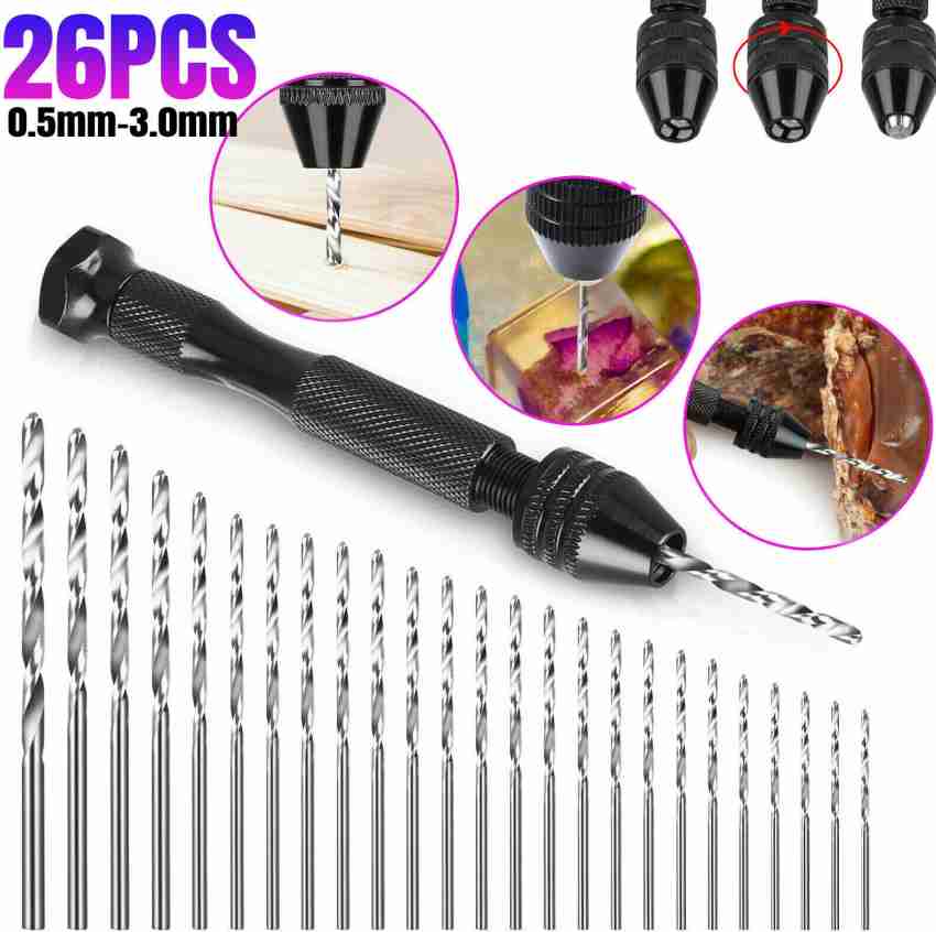 ATOZTOOLS 25 Pcs Precision Pin Vise Hobby Drill Mini Micro Hand