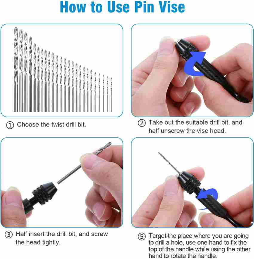 ATOZTOOLS 25 Pcs Precision Pin Vise Hobby Drill Mini Micro Hand Twist Drill Bits Set Rotary Bit Set Price in India Buy ATOZTOOLS 25 Pcs Precision Pin Vise Hobby Drill Mini