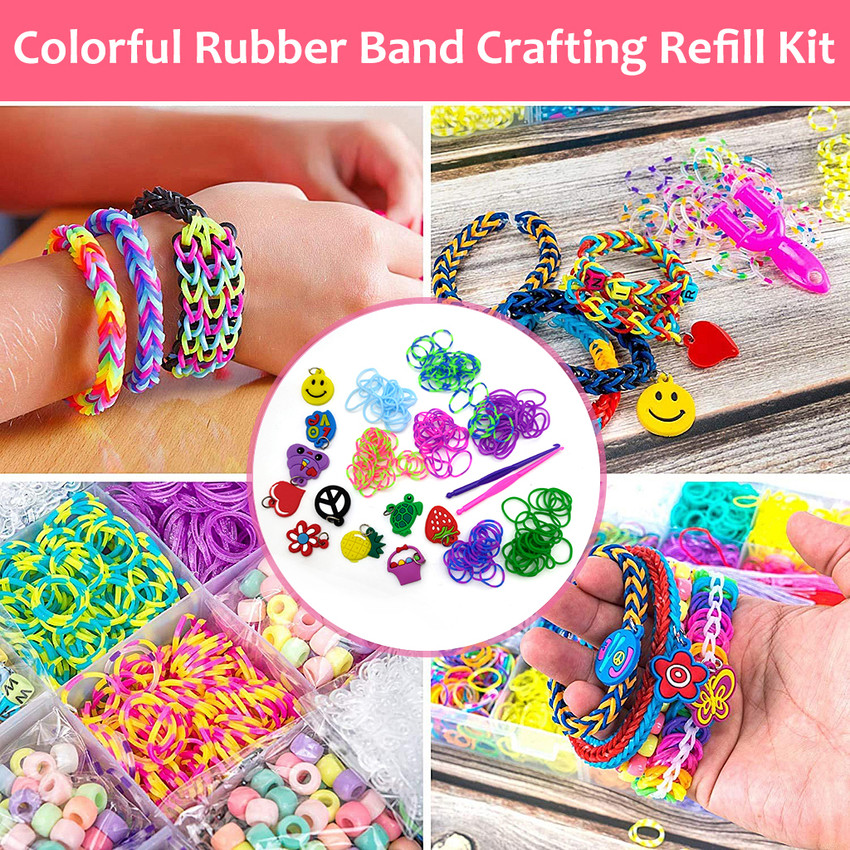 Rubber Bands Refill Kit Bracelet Making Kit With 1500 Colorful Bands In 23  Color  Fruugo IN