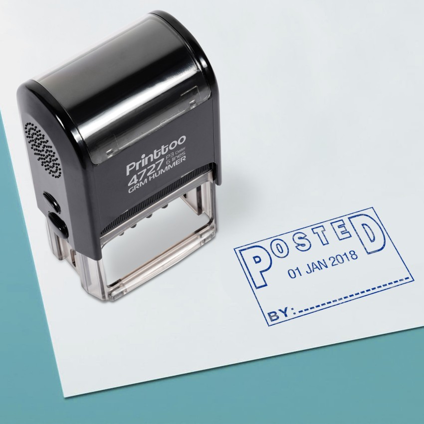 Printtoo Self Inking Dater Stamp with Posted by Text Date Rubber