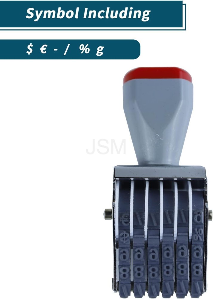 JSMSH Number Stamp Incl. Kg Gm No. 6 Digits Without Pad